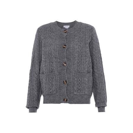 BLONDA BLONDA Gebreid vest grijs