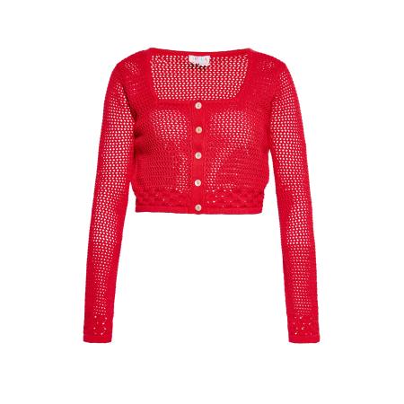 IZIA IZIA Gebreid vest rood