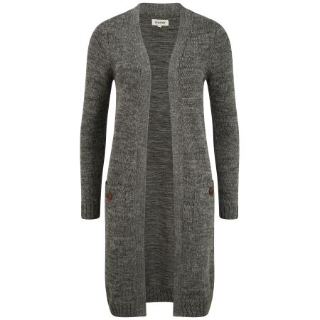 Oxmo Gebreid vest Philetta bruin / grijs / grijs gemêleerd