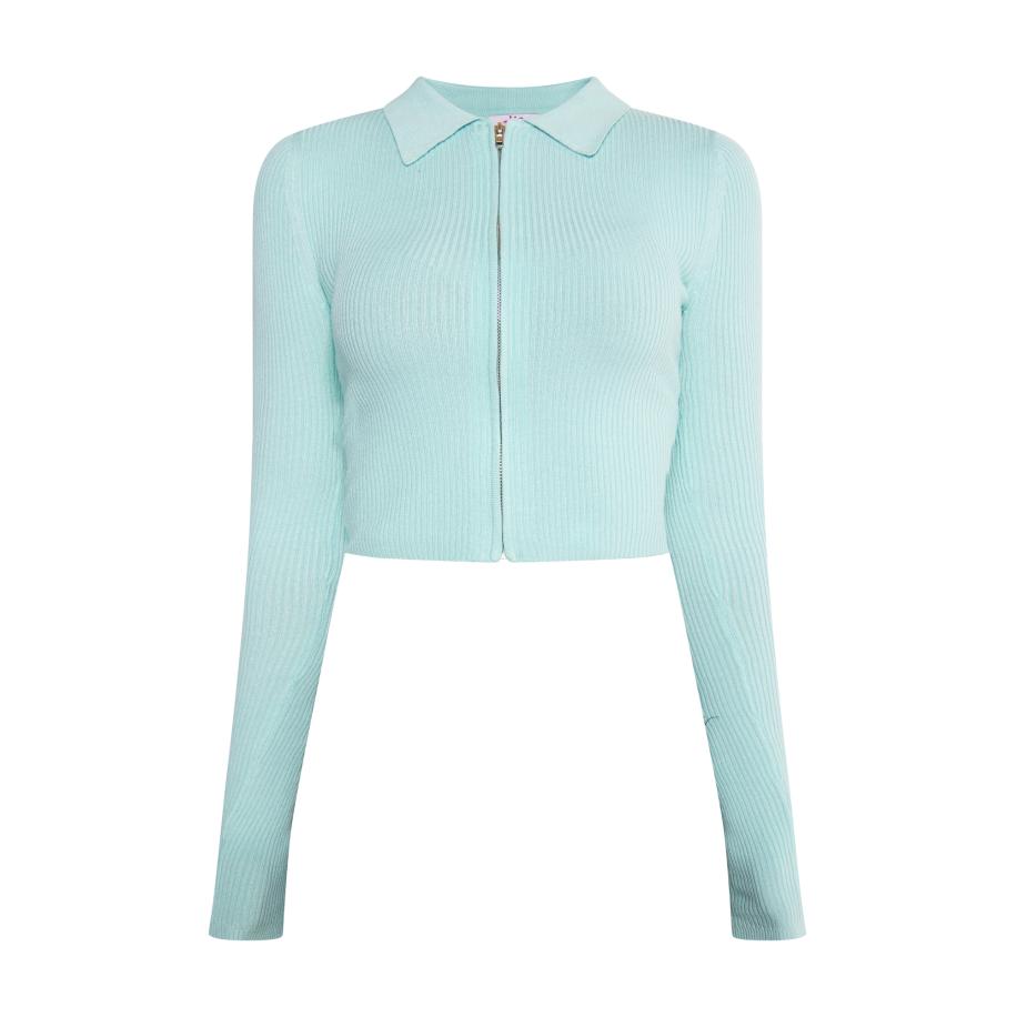 MYMO MYMO Gebreid vest Keepsudry mintgroen -