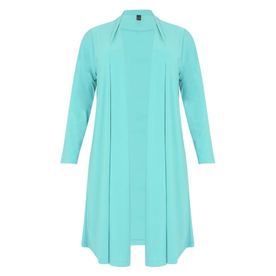 Yoek YOEK Gebreid vest Dolce turquoise -