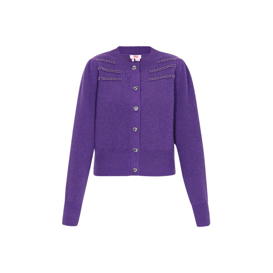 MYMO MYMO Gebreid vest lila -