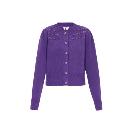 MYMO MYMO Gebreid vest lila