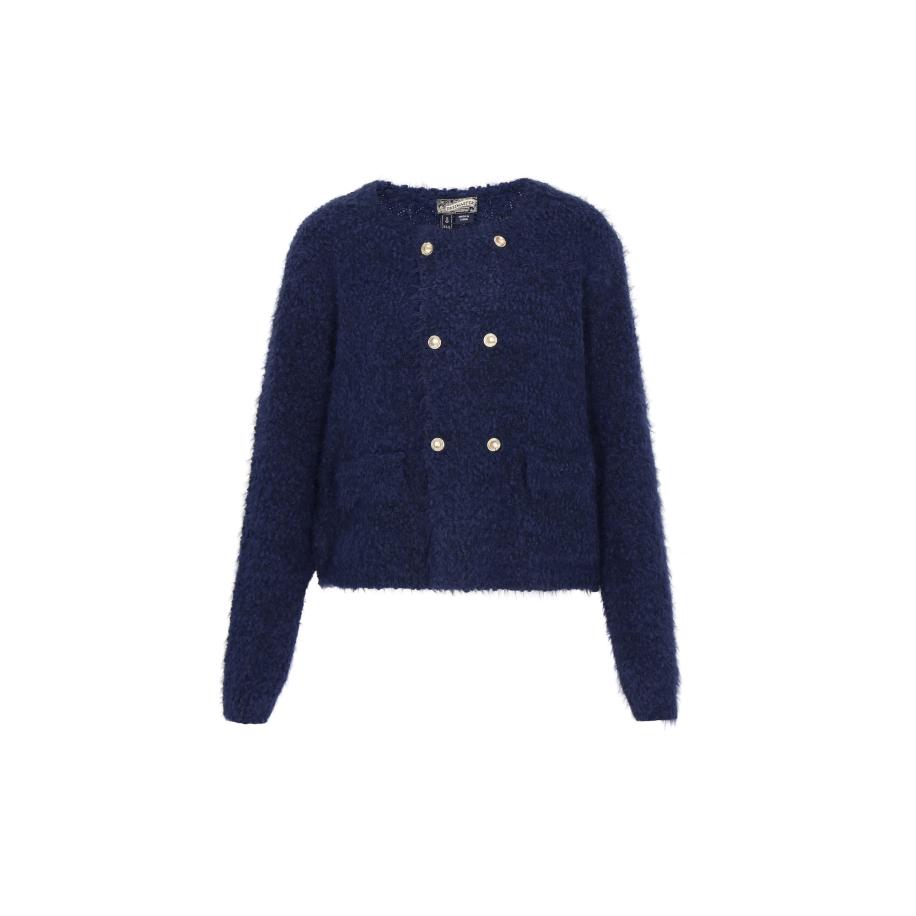 DreiMaster DreiMaster Vintage Gebreid vest navy -