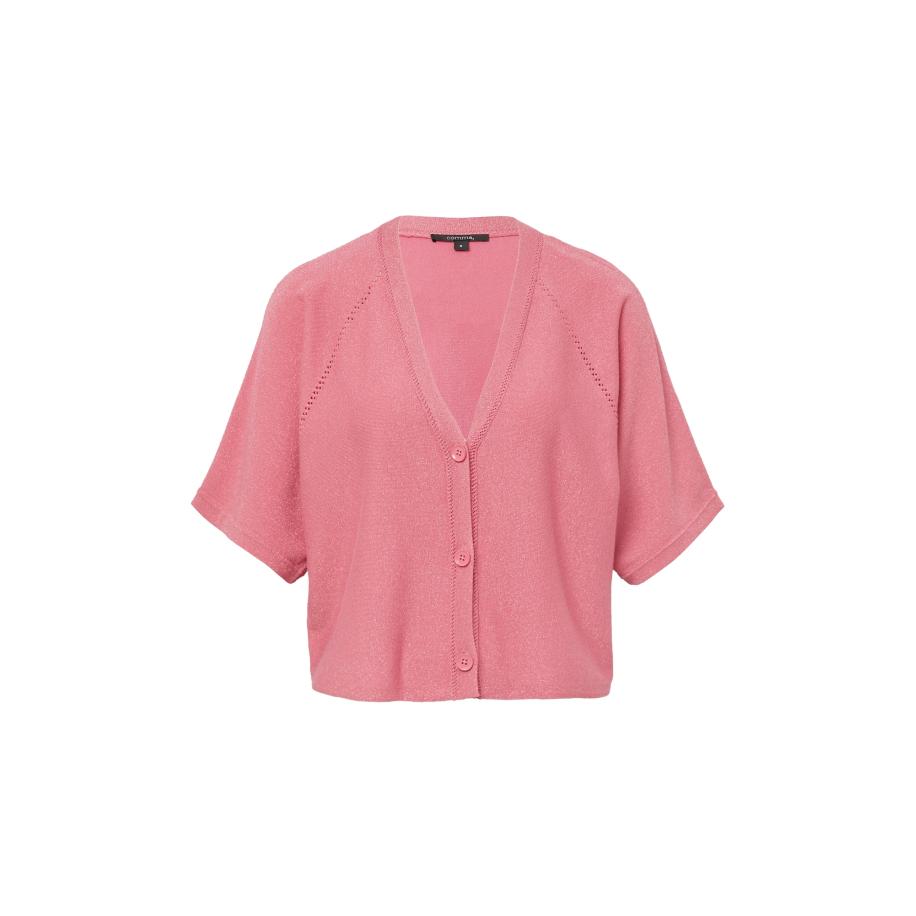 Comma COMMA Gebreid vest pitaja roze -