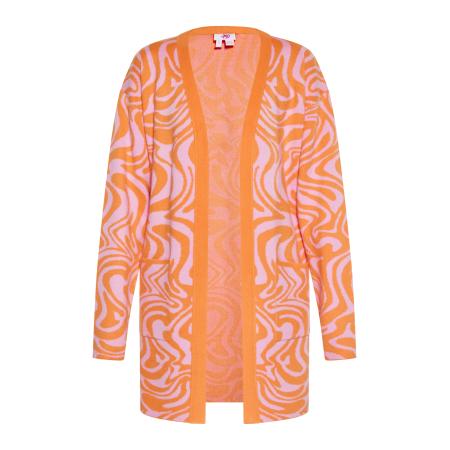 MYMO MYMO Gebreid vest mandarijn / lichtroze