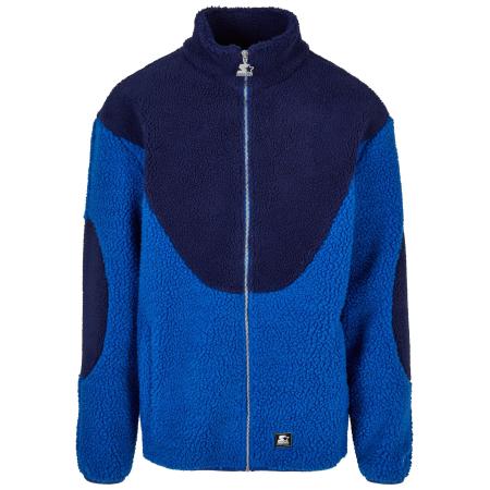 Starter Fleece jas blauw / donkerblauw / wit