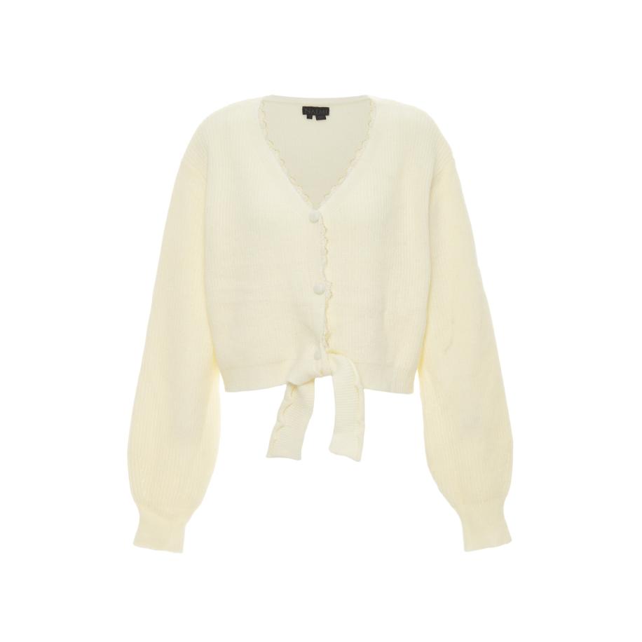 NAEMI NAEMI Gebreid vest wolwit -