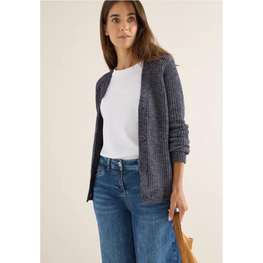 CECIL Grof gemêleerd vest Blauw