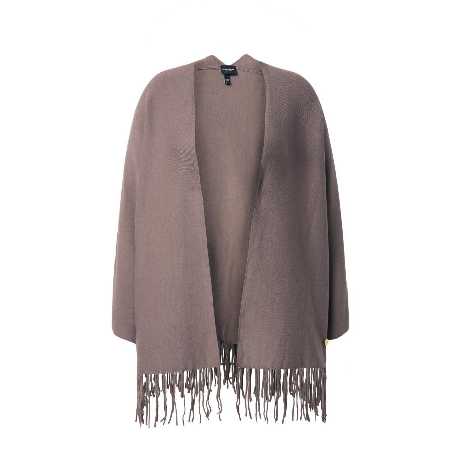 Ulla Popken Ulla Popken Gebreid vest lichtbruin -