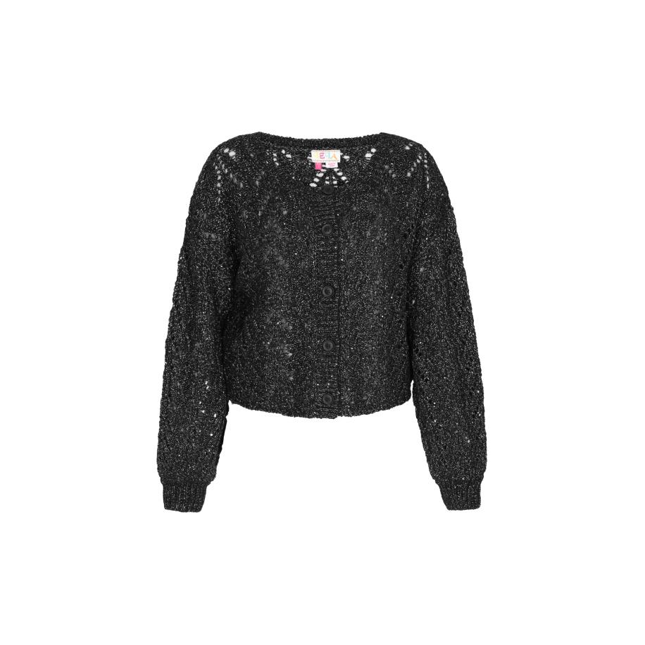 IZIA IZIA Gebreid vest zwart -