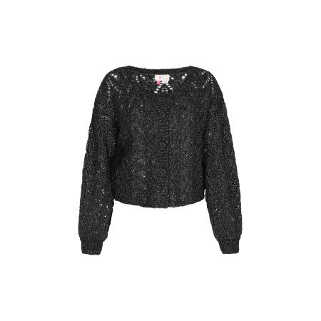 IZIA IZIA Gebreid vest zwart