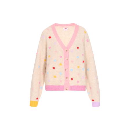 MYMO MYMO Gebreid vest beige / blauw / geel / rosa / rood