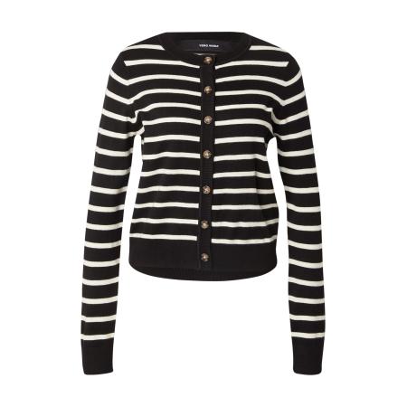Vero Moda VERO MODA Gebreid vest VMSABA zwart / wolwit