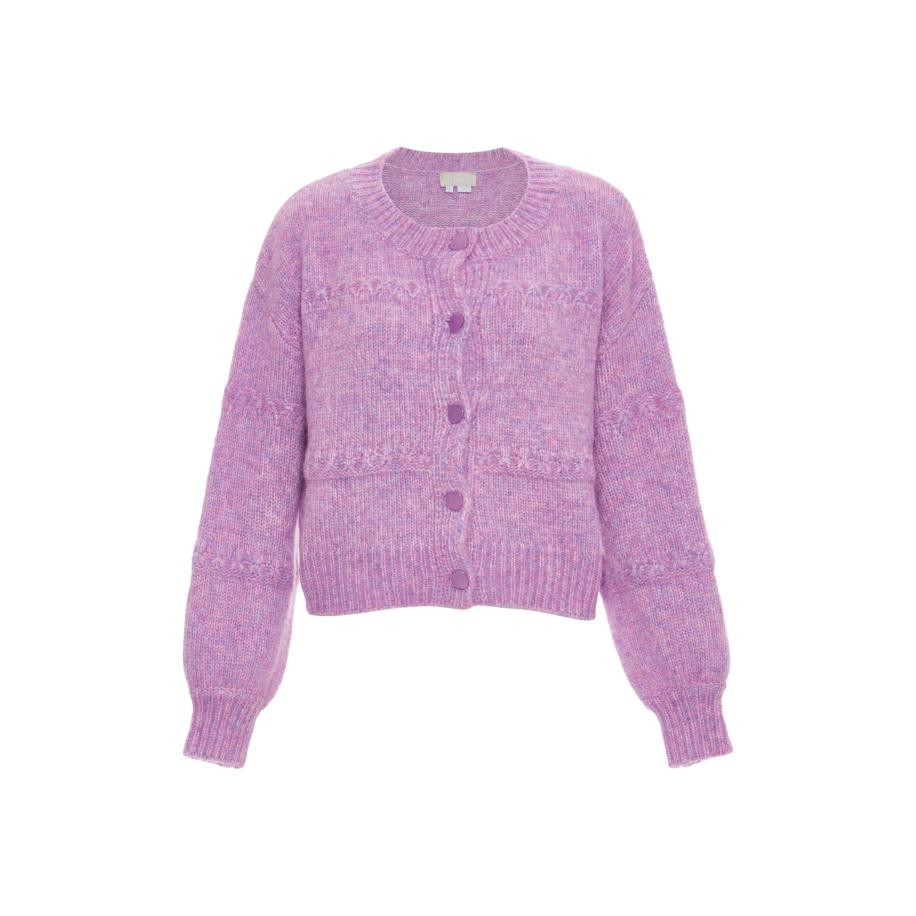 Jalene Jalene Gebreid vest orchidee -