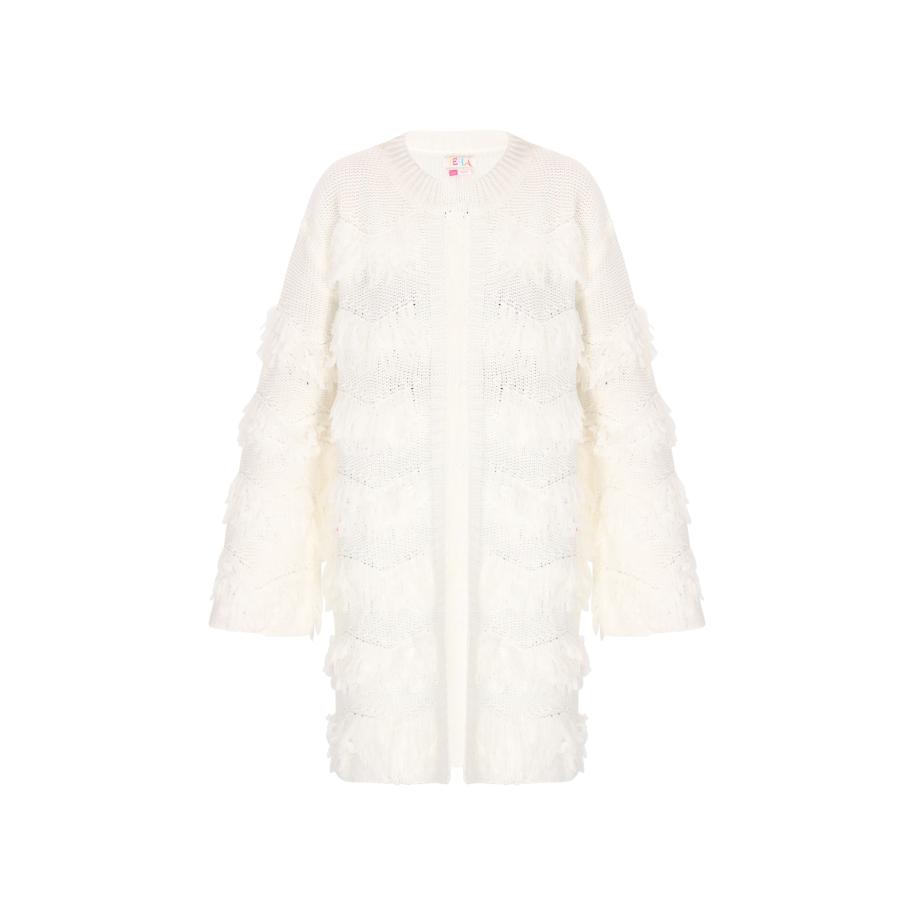 IZIA IZIA Gebreid vest wit -