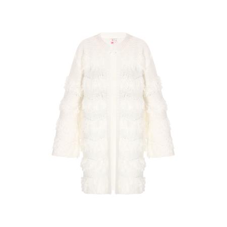 IZIA IZIA Gebreid vest wit