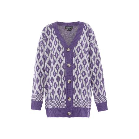 FENIA FENIA Gebreid vest lichtgrijs / lila