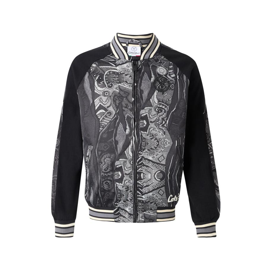 carlo colucci Carlo Colucci Sweatvest Espro grijs / zwart / wit -