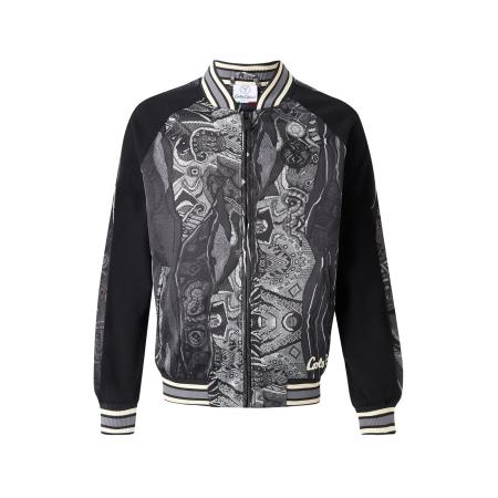 carlo colucci Carlo Colucci Sweatvest Espro grijs / zwart / wit