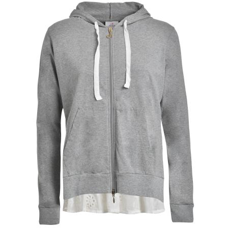 Deha DEHA Sweatvest grijs / wit