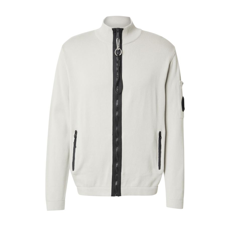 La Martina La Martina Gebreid vest lichtgrijs / zwart -