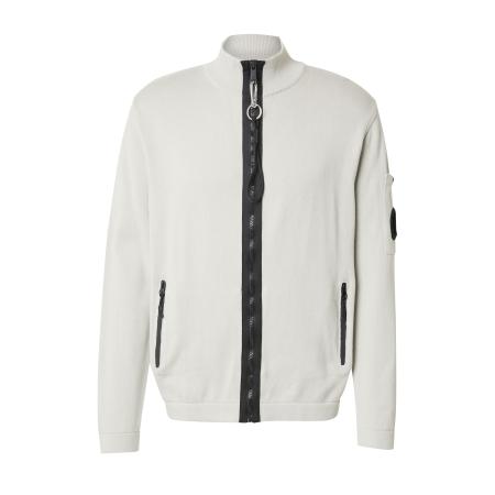 La Martina La Martina Gebreid vest lichtgrijs / zwart