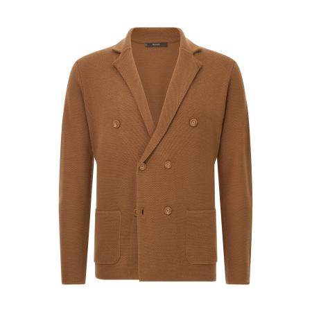 Boggi Milano Boggi Milano Gebreid vest karamel