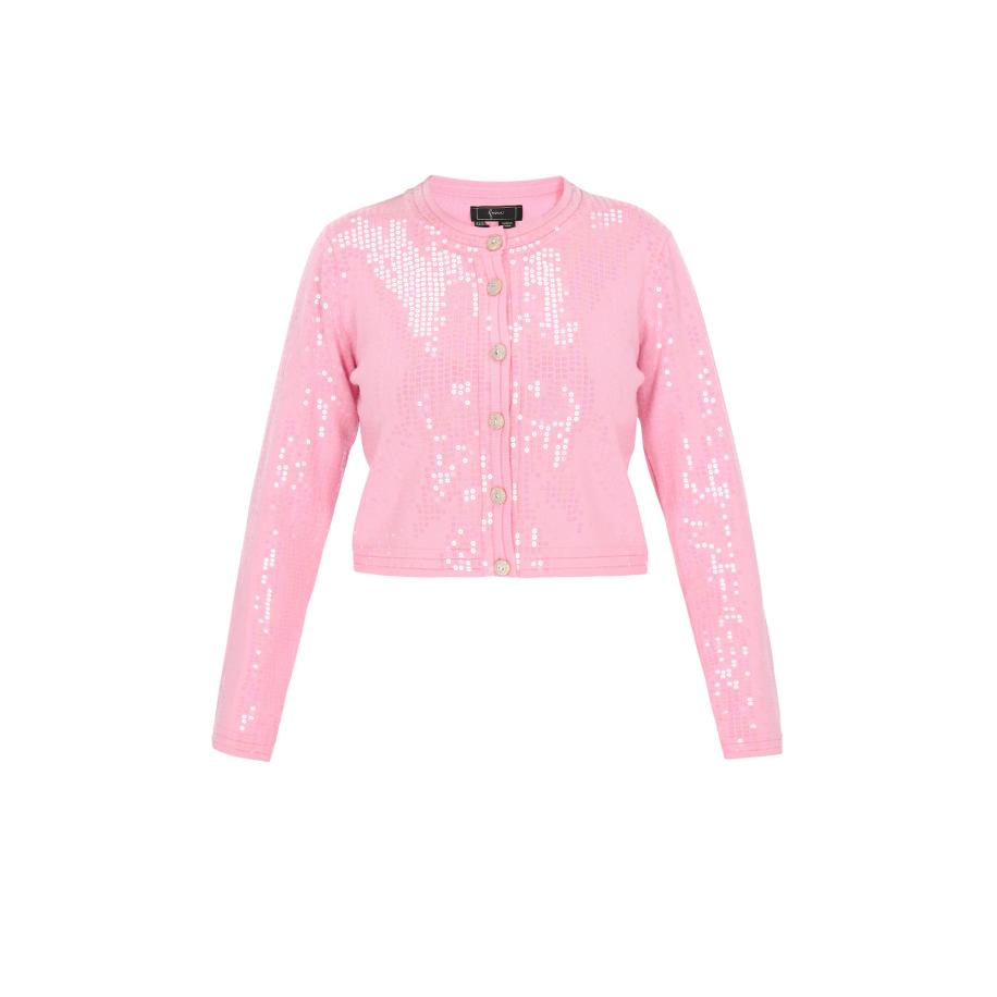 Faina faina Gebreid vest Fashion Look rosa -