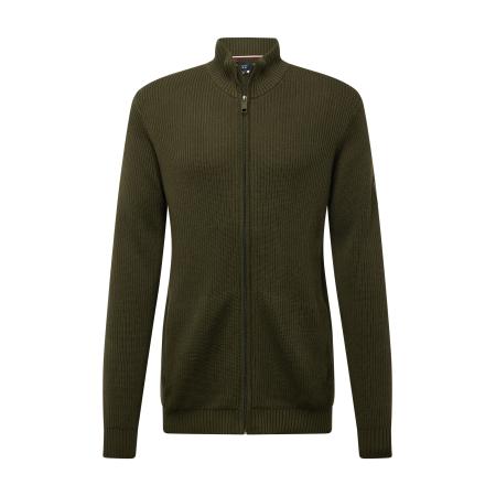 FQ1924 FQ1924 Gebreid vest Kyle donkergroen