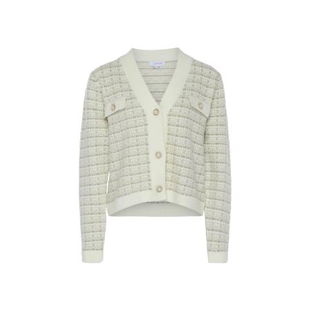 caneva caneva Gebreid vest zilver / offwhite