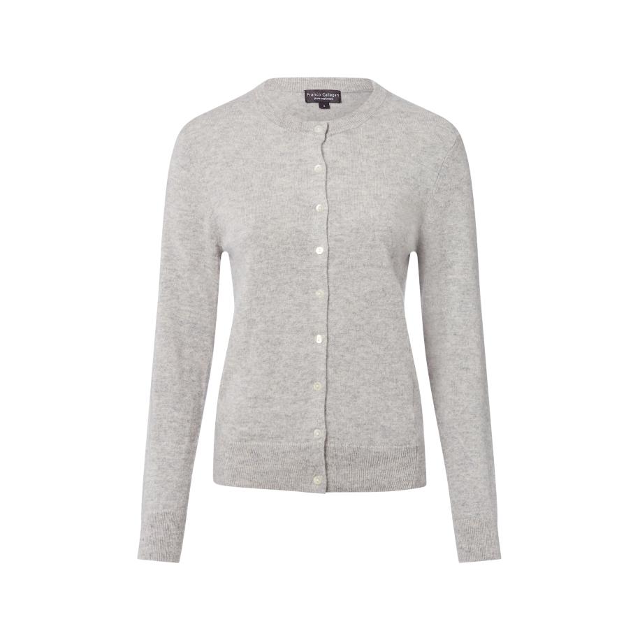 Franco Callegari Franco Callegari Gebreid vest lichtgrijs -