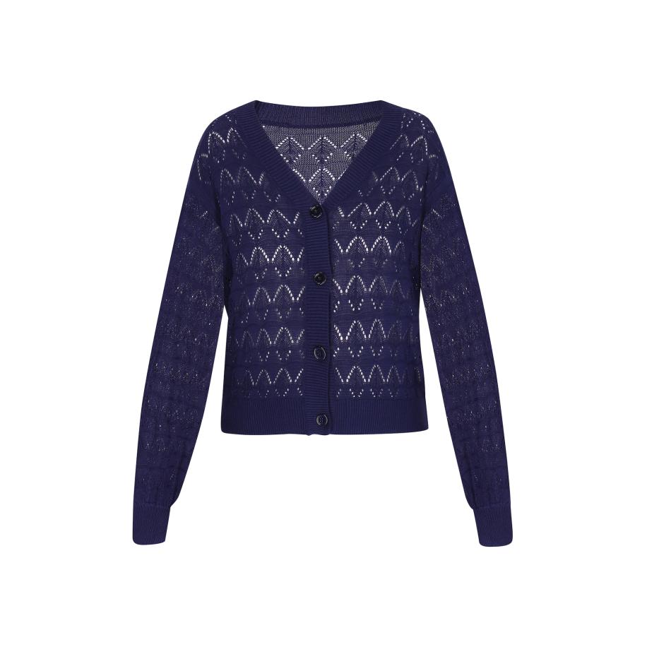 Sidona Sidona Gebreid vest indigo -
