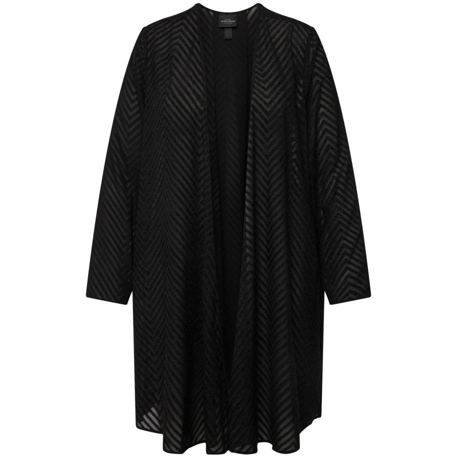 Ulla Popken Ulla Popken Gebreid vest zwart -