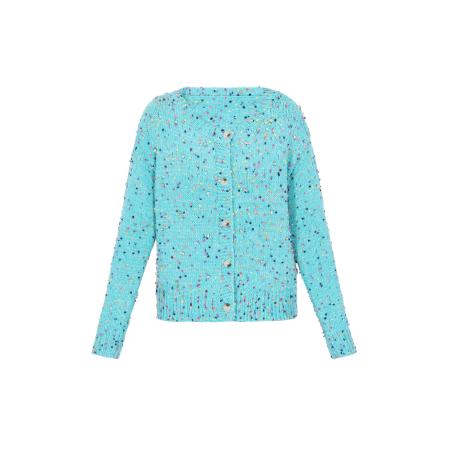 ebeeza ebeeza Gebreid vest turquoise / geel / lila