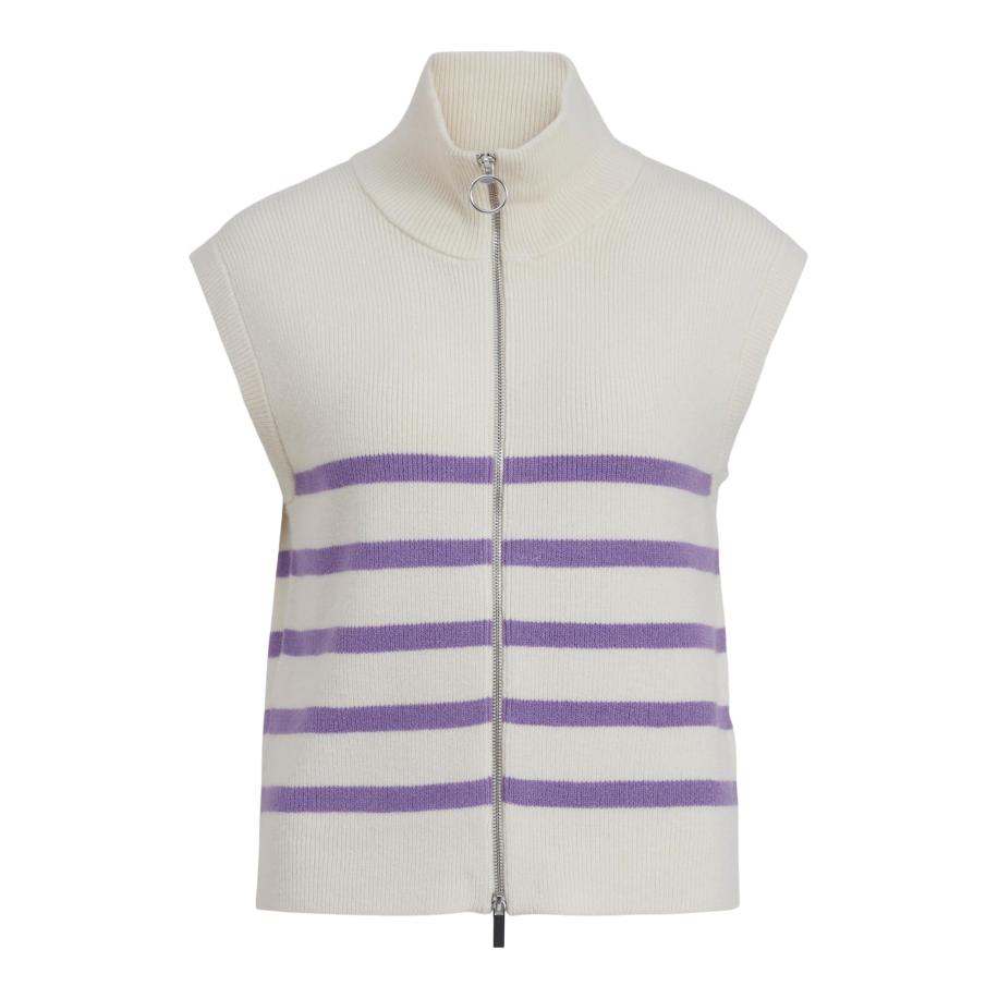 Vila VILA Gebreide bodywarmer CICIA crème / donkerlila -
