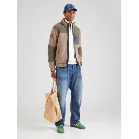 Napapijri NAPAPIJRI Fleece jas YUPIK lichtbruin / grijs / olijfgroen