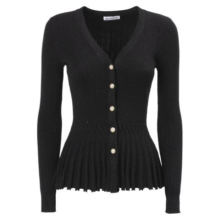 Influencer Influencer Gebreid vest zwart