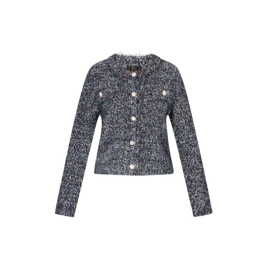 Faina faina Gebreid vest zwart -