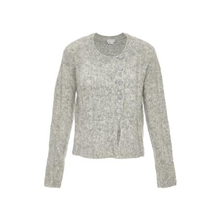 Jalene Jalene Gebreid vest grijs gemêleerd