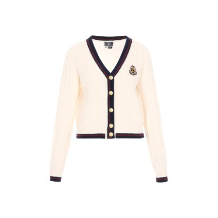 DreiMaster DreiMaster Maritim Gebreid vest zwart / offwhite