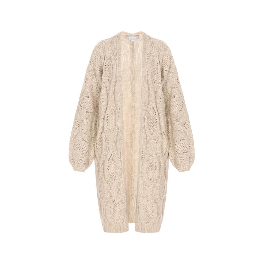 Usha Usha Gebreid vest sand -