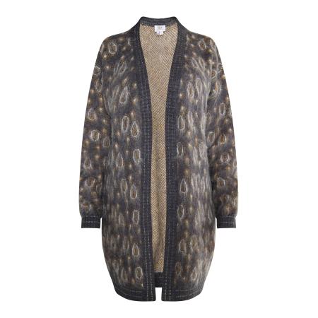 Usha usha FESTIVAL Gebreid vest Carnea bruin / antraciet