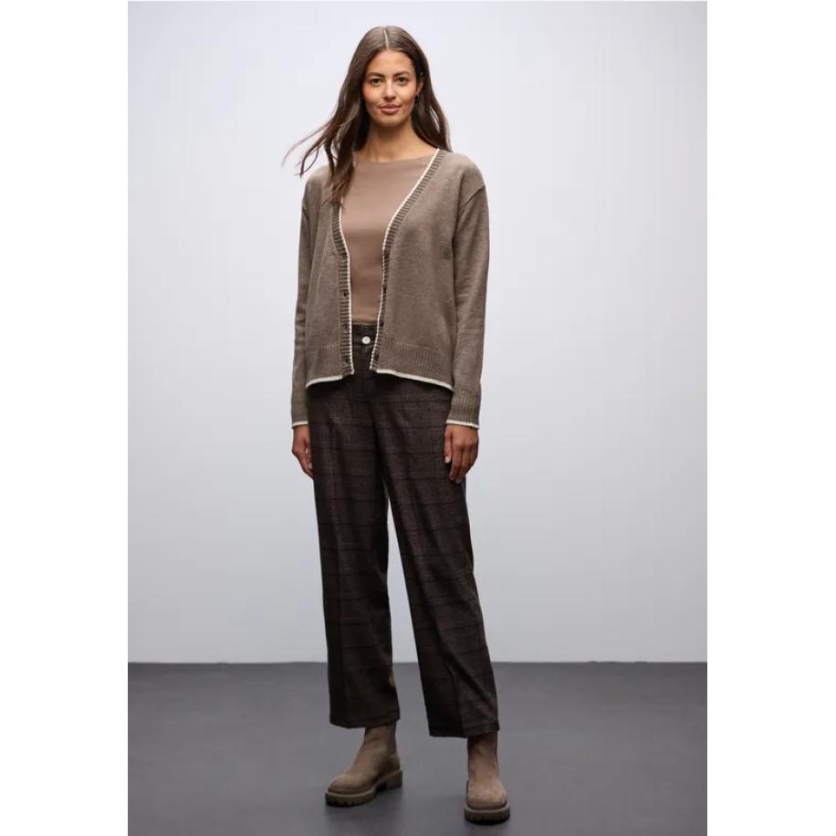 Street One Vest met contrasterende details Bruin