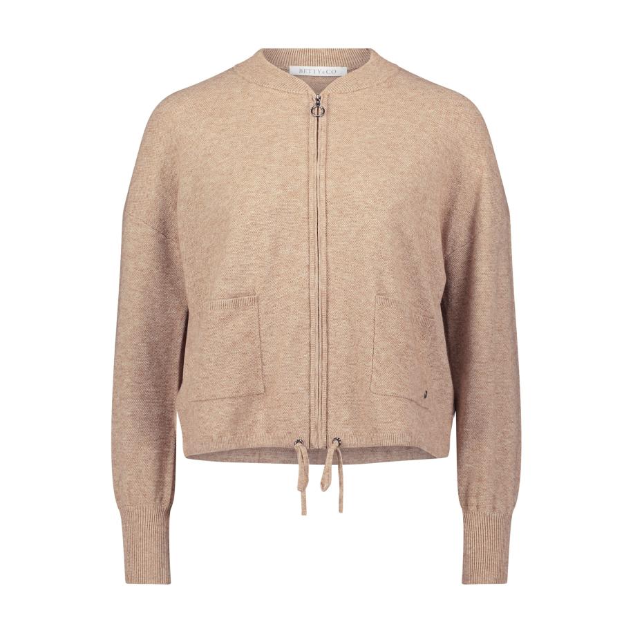 Betty & Co Betty & Co Gebreid vest camel -