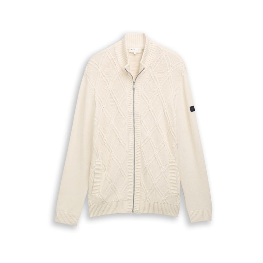 Tom Tailor TOM TAILOR Gebreid vest natuurwit -