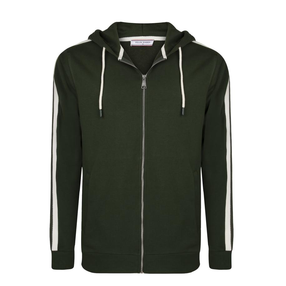 Felix Hardy Felix Hardy Sweatvest donkergroen / wit -