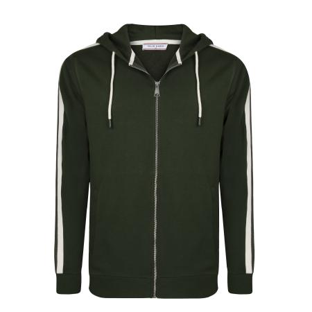 Felix Hardy Felix Hardy Sweatvest donkergroen / wit