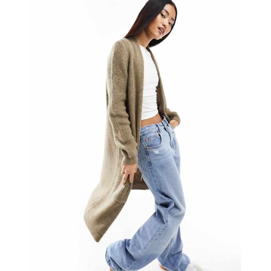 ONLY Vest met lange pasvorm in gemêleerd bruin Bruin