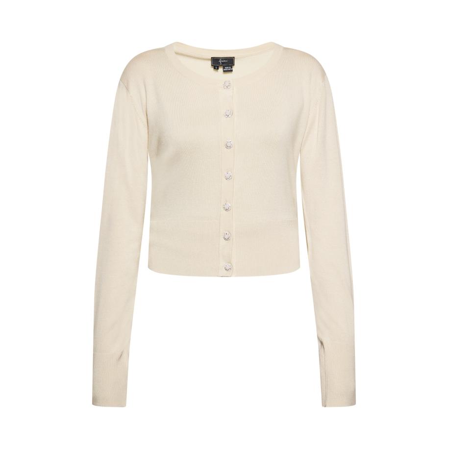 Faina faina Gebreid vest ivoor -